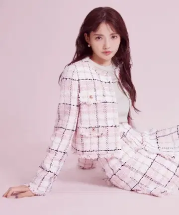 SNIDEL 트위드 자켓 핑크 0 사이즈