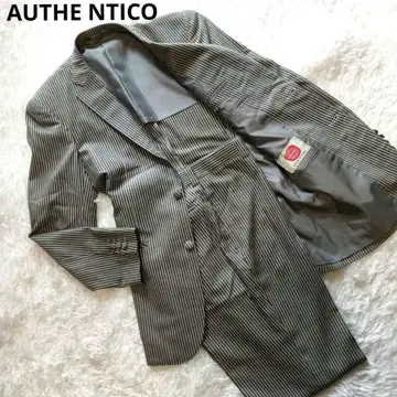 새상품급 AUTHE NTICO 스트라이프 호두 단추 그레이 비즈니스 정장