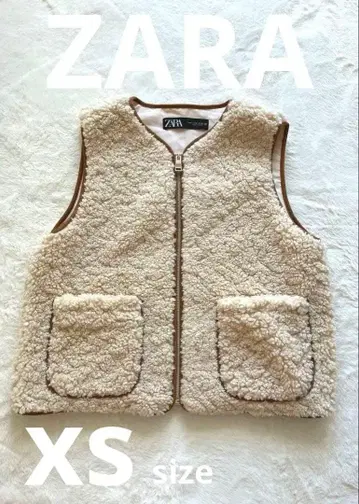 ZARA 아이보리 보아 니트 베스트