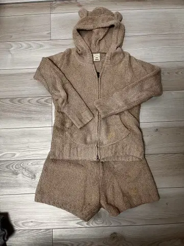 젤라또피케 베이지 곰 귀 달린 후드 셋업