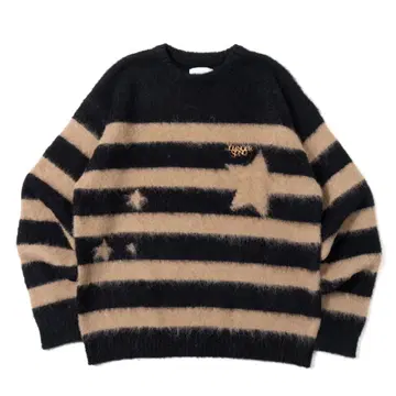 younger song shaggy star border knit