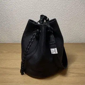 AS2OV COW LEATHER DRAWSTRING BAG