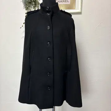 IENA 블랙 울 혼방 판초 38호