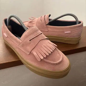 컨디션 최상 VANS 핑크 베이지 로퍼 25.5cm 스웨이드