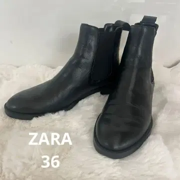 [ 새상품급 ] ZARA 블랙 사이드 고어 부츠 36