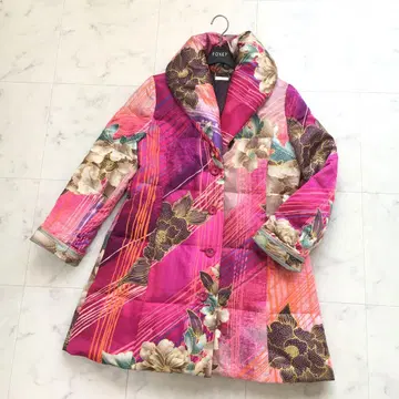 새상품급 LEONARD 레오나르 실크 원단 다운 페더 자켓