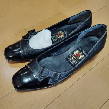 미하마 MIHAMA 요코하마 모토마치 펌프스 23.5cm 블랙 에나멜