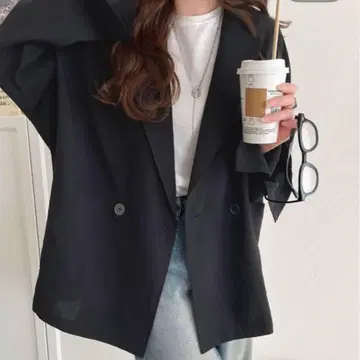 린넨 느낌 시어 소재 돌먼 슬리브 테일러드 자켓
