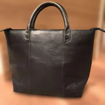 [ 새상품급 ] 블랙 가죽 토트백 히게 쇼