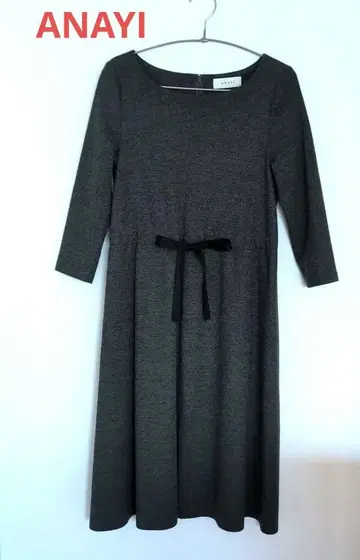 ANAYI 허리 리본 울 원피스