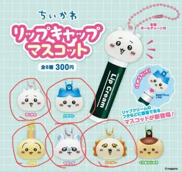 치이카와 립캡 마스코트 5종 겹치지 않음