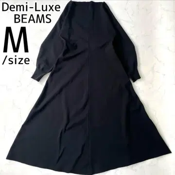 데밀룩스 빔즈 보트넥 니트 원피스 플레어 블랙 M 사이즈