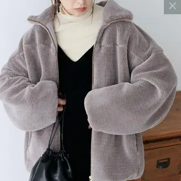 DISCOAT 디스코트 깔끔한 보아 스탠드 블루종 그레이
