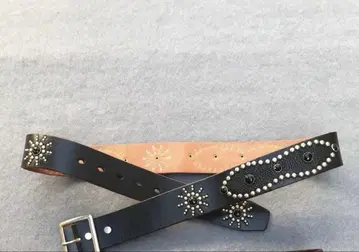 HTC 스터드 벨트 블랙 피넛 38