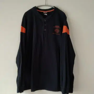 HARLEY-DAVIDSON 긴팔 T셔츠 XL 네이비/오렌지 XL