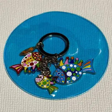 쿠사마 야요이 미사용 키링 물고기 MoMA 쿠사마 야요이 도트 키링