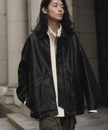 FAUX LEATHER MILITARY BLOUSON WYM Ssize