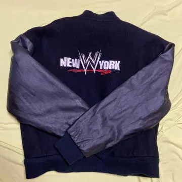 S 사이즈 WWE 소매 가죽 자켓 바시티 자켓 티셔츠 프로레슬링
