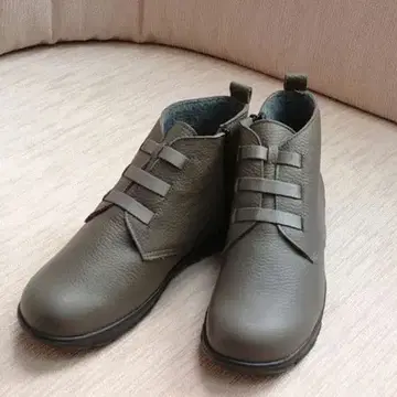 [ 새상품급 ] 피그리노 발수 가죽 부츠 모스 그레이 23cm 일본제