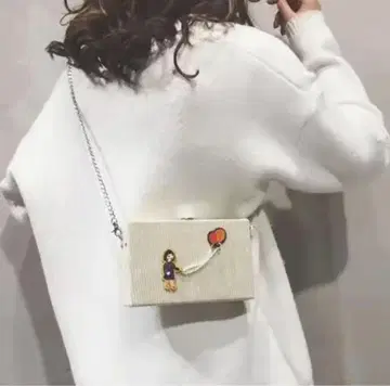 코듀로이 베이지 숄더백