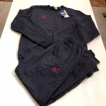 새상품 Mizuno 네이비 맨투맨 세트 상 XL 하 L