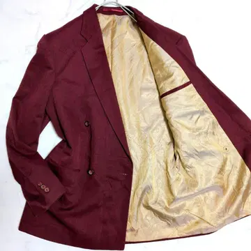레어 사이즈/컬러 빈티지 테일러드 자켓 더블 보르도 2XL