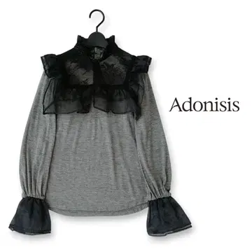 Adonisis 애도니시스 튤 레이스 도킹 니트