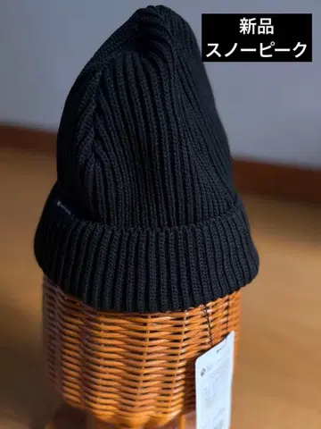 새상품 스노우피크 니트 모자 캡 비니 블랙