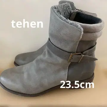 그레이 보아 지퍼 부츠 then