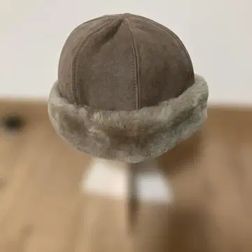 이탈리아제 스웨이드 모자 양 S 사이즈 베이지