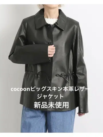 cocoon 돈피 가죽 자켓 새상품