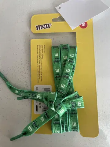 정품 M&M's 그린 신발끈 그린 엠앤엠즈