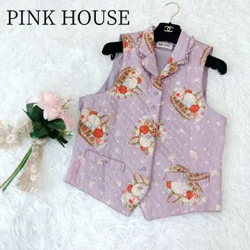 [ 핑크하우스/PINK HOUSE ] 퀼팅 베스트 꽃무늬 올 패턴 겉옷