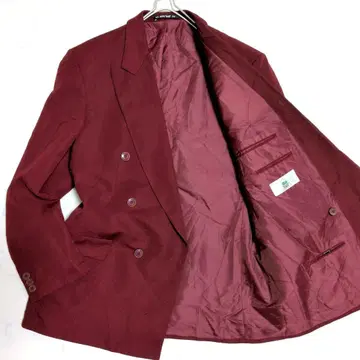 [레어 컬러] 빈티지 테일러드 자켓 더블 브레스트 보르도 XL