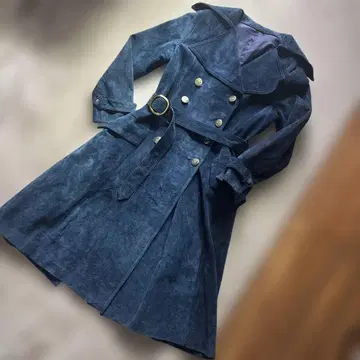 스웨이드 롱 코트 빈티지