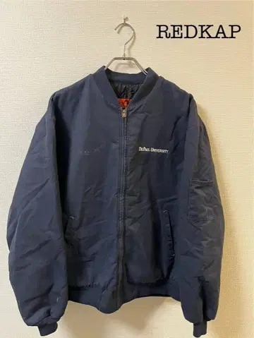 REDKAP 90s 봄버 자켓 로고 자수 퀼팅