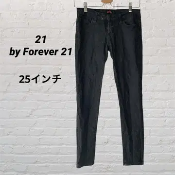 21 by Forever 21 스키니 데님 팬츠 25인치 블랙