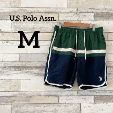 U.S. Polo Assn. [ M ] 그린 네이비 스트라이프 숏팬츠