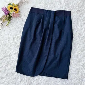 [ 엠포리오 아르마니 ] 타이트 스커트 랩스커트풍 네이비 M 상당