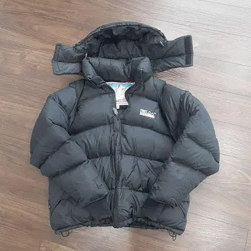 퍼스트다운 후드 부착 다운 자켓 XL 블랙