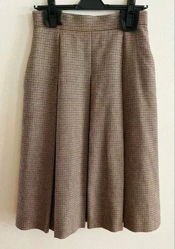 ANAYI 체크 무늬 플리츠 스커트