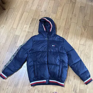 TOMMY HILFIGER 후드 부착 다운 자켓 XL 네이비