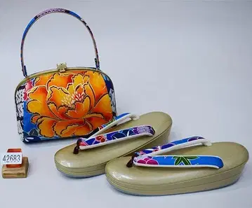 조리 백 세트 오비지 대형 꽃 쿠션 조리 골드 컬러 2단 24.5cm