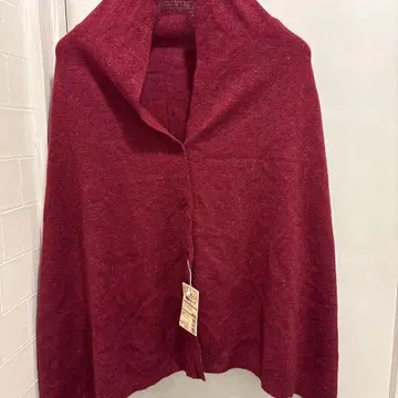 [ 새상품 ] MUJI 캐시미어 100% 스톨 케이프 버건디