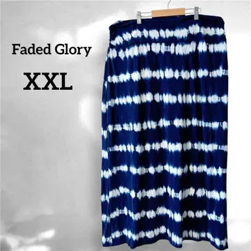 레어 Faded Glory [ XXL ] 타이다이 패턴 롱 스커트 루즈핏