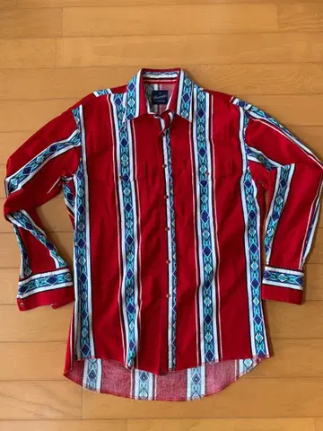 Wrangler 웨스턴 셔츠 M 레드