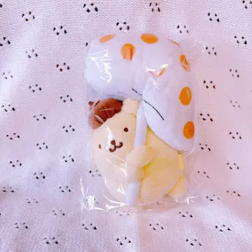 산리오 폼폼푸딩 잇츠데모 콜라보 마스코트 손에 버섯