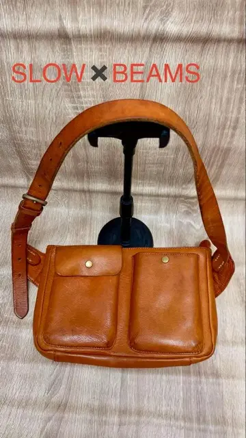 SLOW x BEAMS 숄더백 브라운