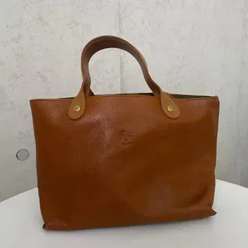 IL BISONTE 브라운 가죽 토트백