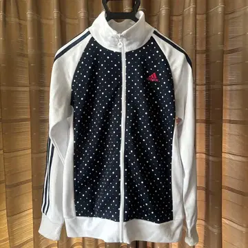 adidas 도트 무늬 저지 네이비 3선 아디다스 L